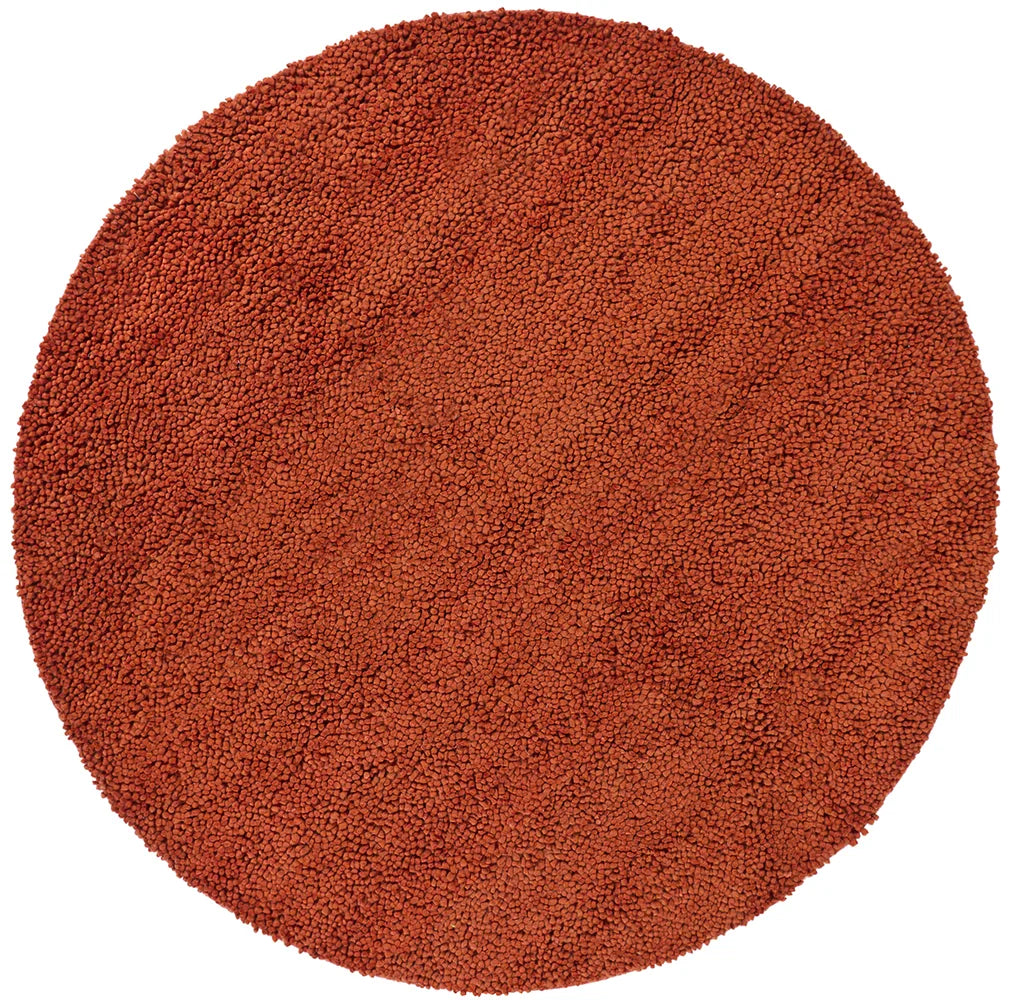 Chandra Strata STR-1107 Orange round rug, flat view