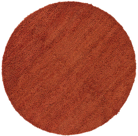 Chandra Strata STR-1107 Orange round rug, flat view