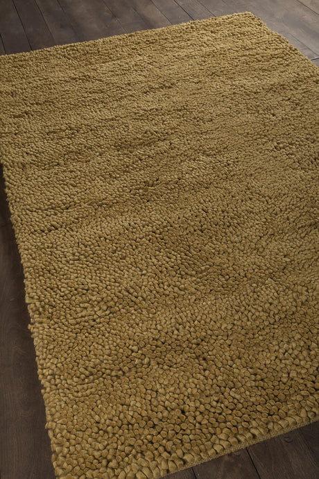 Chandra Strata STR-1109 Gold rug, angled side view