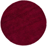 Chandra Strata STR-1110 Deep Red round rug, flat view