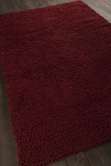 Chandra Strata STR-1110 Deep Red rug, angled side view