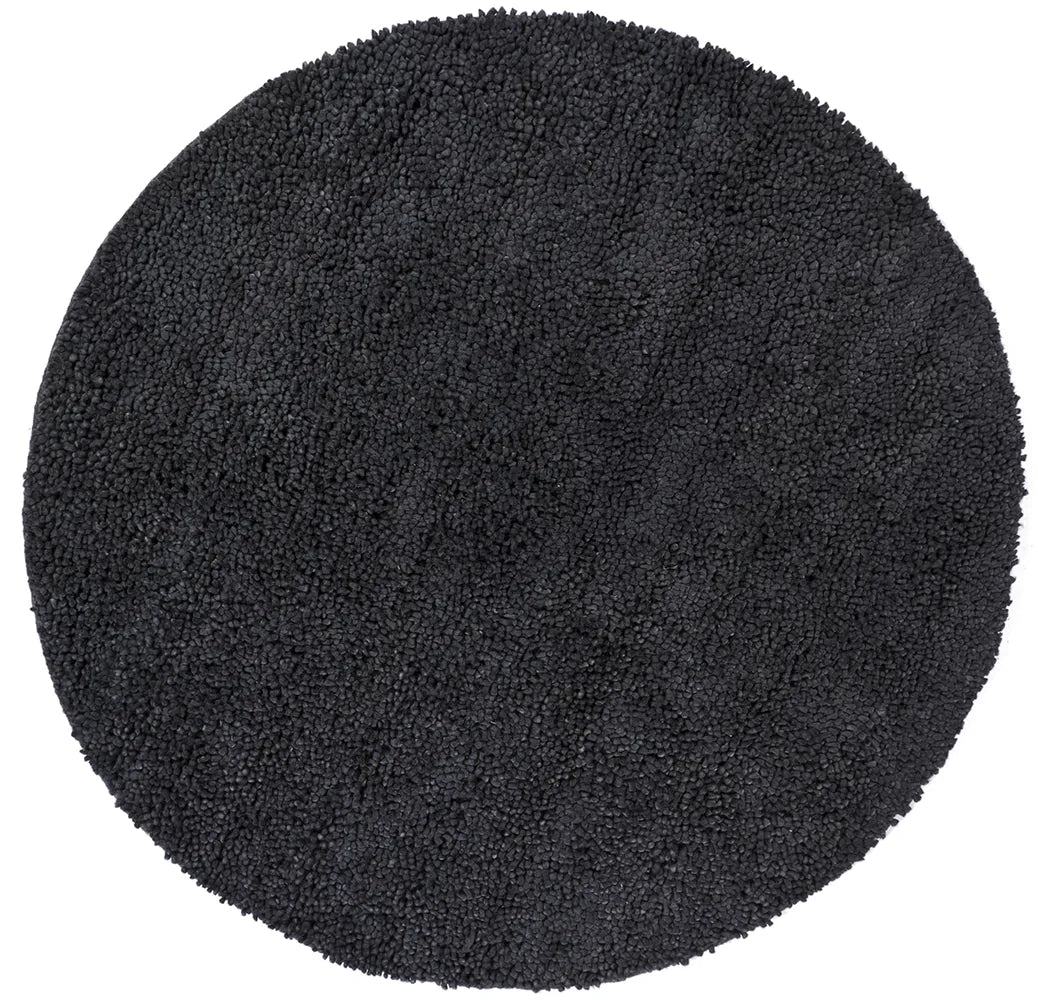 Chandra Strata STR-1125 Black round rug, flat view