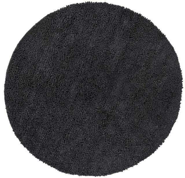 Chandra Strata STR-1125 Black round rug, flat view
