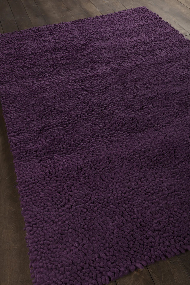 Chandra Strata STR-1126 Purple rug, angled side view
