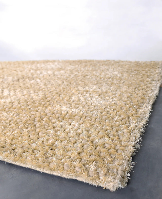 Chandra Strata STR-1160 Gold and Tan rug, corner detail