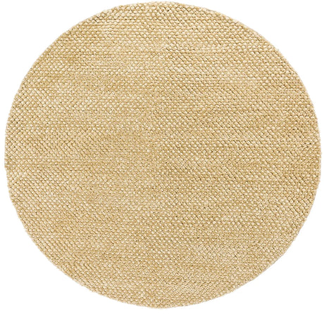 Chandra Strata STR-1160 Gold and Tan round rug, flat view