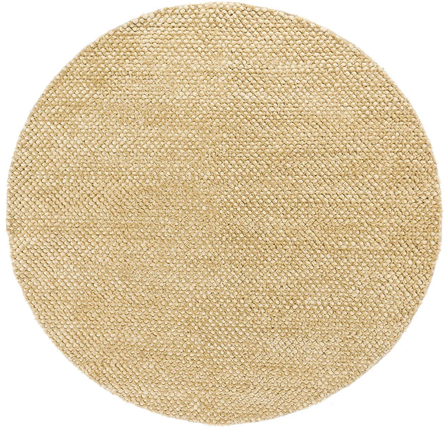 Chandra Strata STR-1160 Gold and Tan round rug, flat view