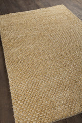 Chandra Strata STR-1160 Gold and Tan rug, angled side view