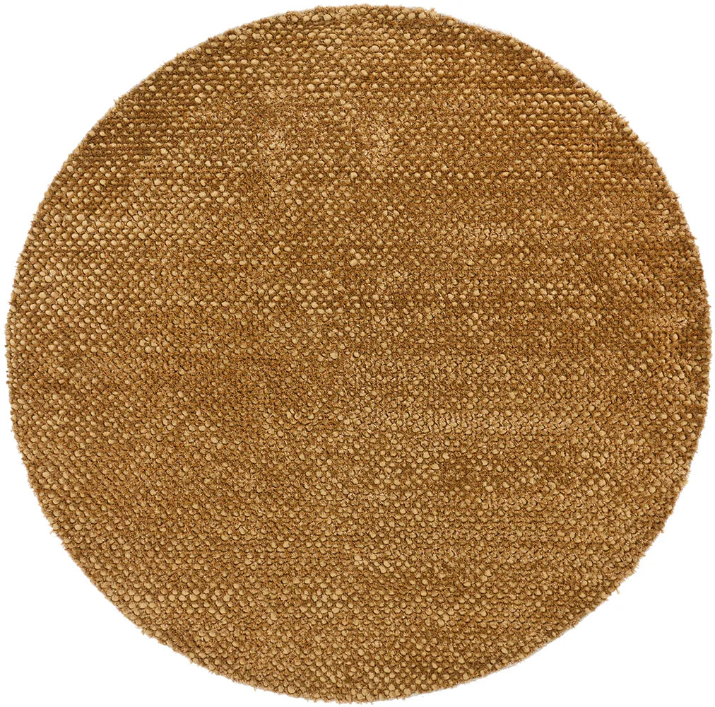 Chandra Strata STR-1161 Brown round rug, flat view