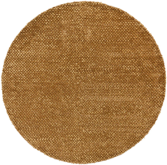 Chandra Strata STR-1161 Brown round rug, flat view