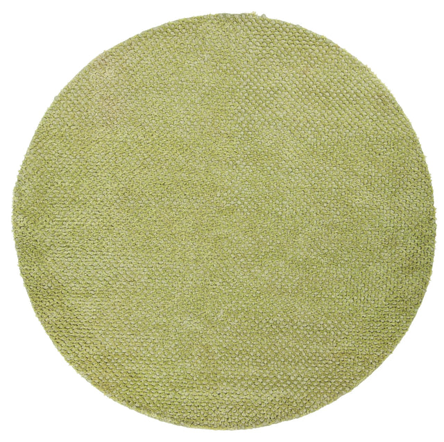 Chandra Strata STR-1163 Green round rug, flat view