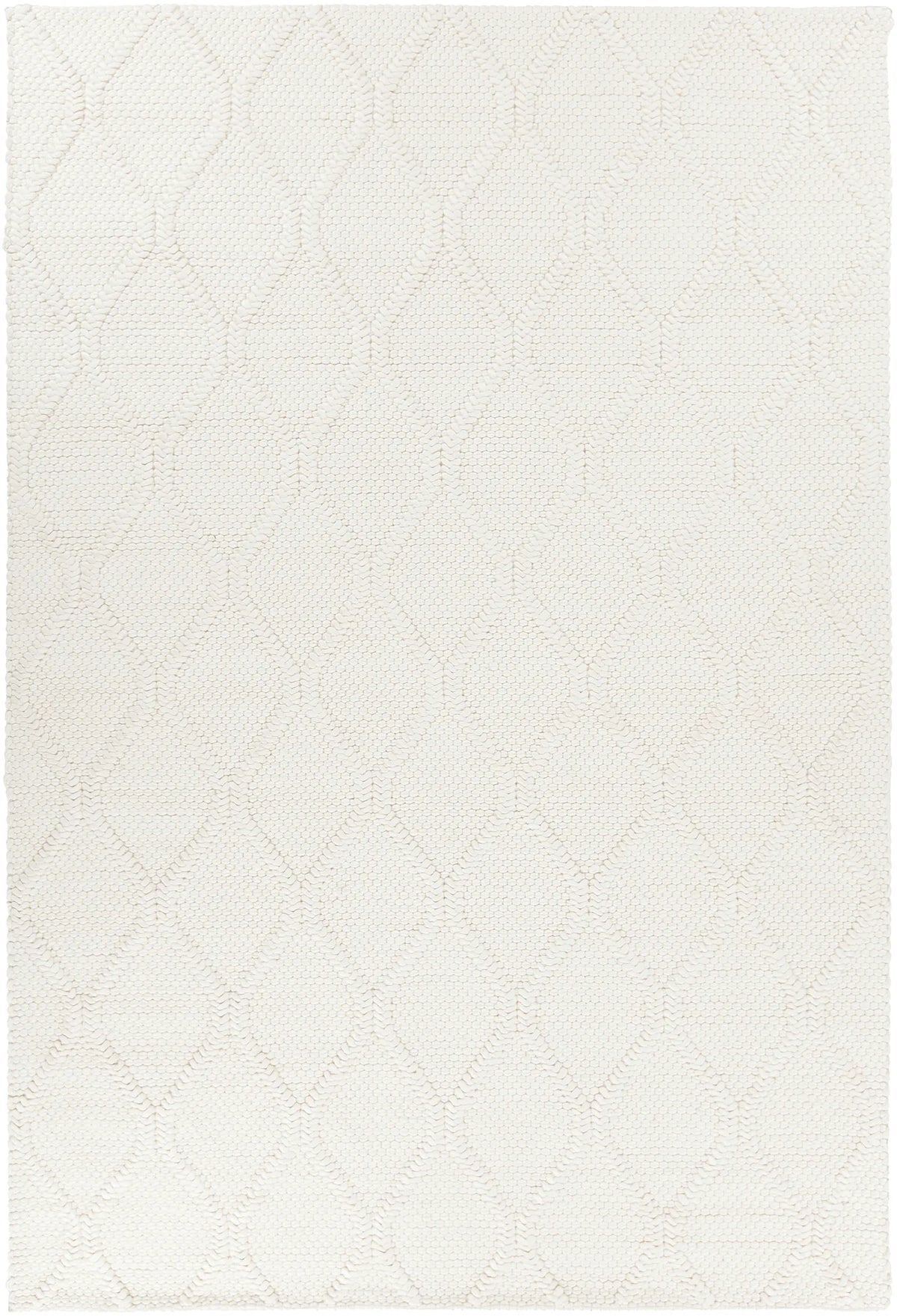 Chandra Sujan SUJ-34700 White rug, flat view