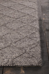 Chandra Sujan SUJ-34702 Charcoal rug, corner detail