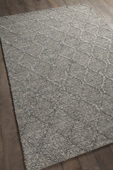 Chandra Sujan SUJ-34702 Charcoal rug, angled side view