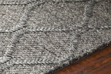 Chandra Sujan SUJ-34702 Charcoal rug, side detail view