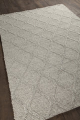 Chandra Sujan SUJ-34703 Grey rug, angled side view