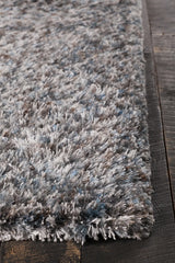 Chandra Supros SUP-36703 Blue and Brown Multi rug, corner detail