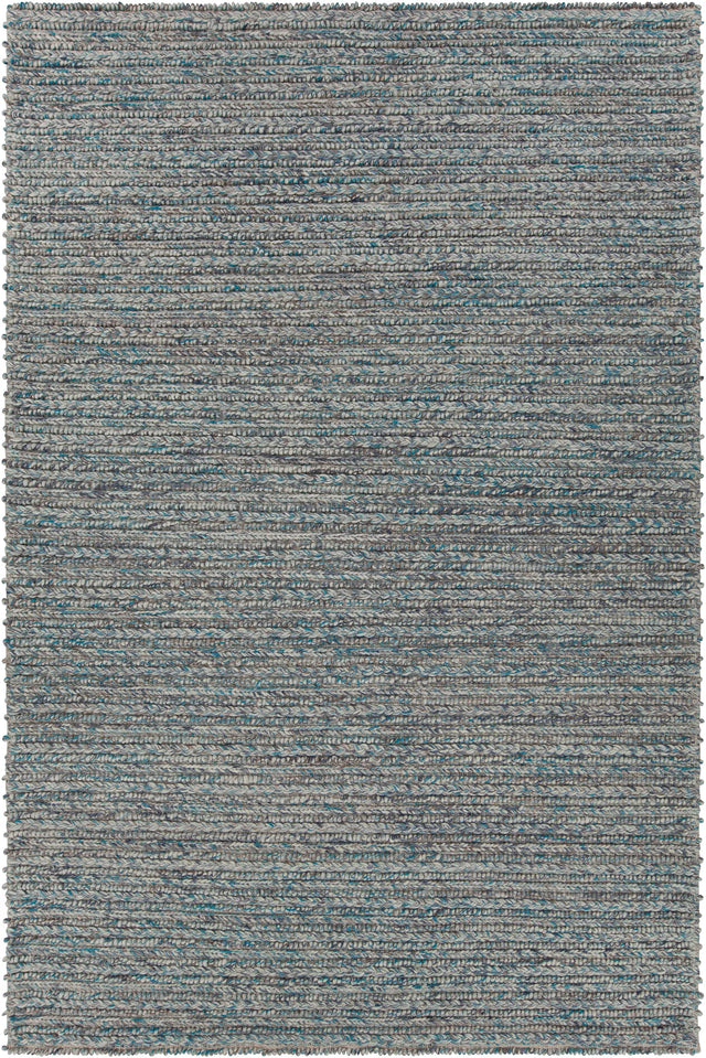Chandra Sylvie SYL-48000 Blue and Grey and White rug, flat view