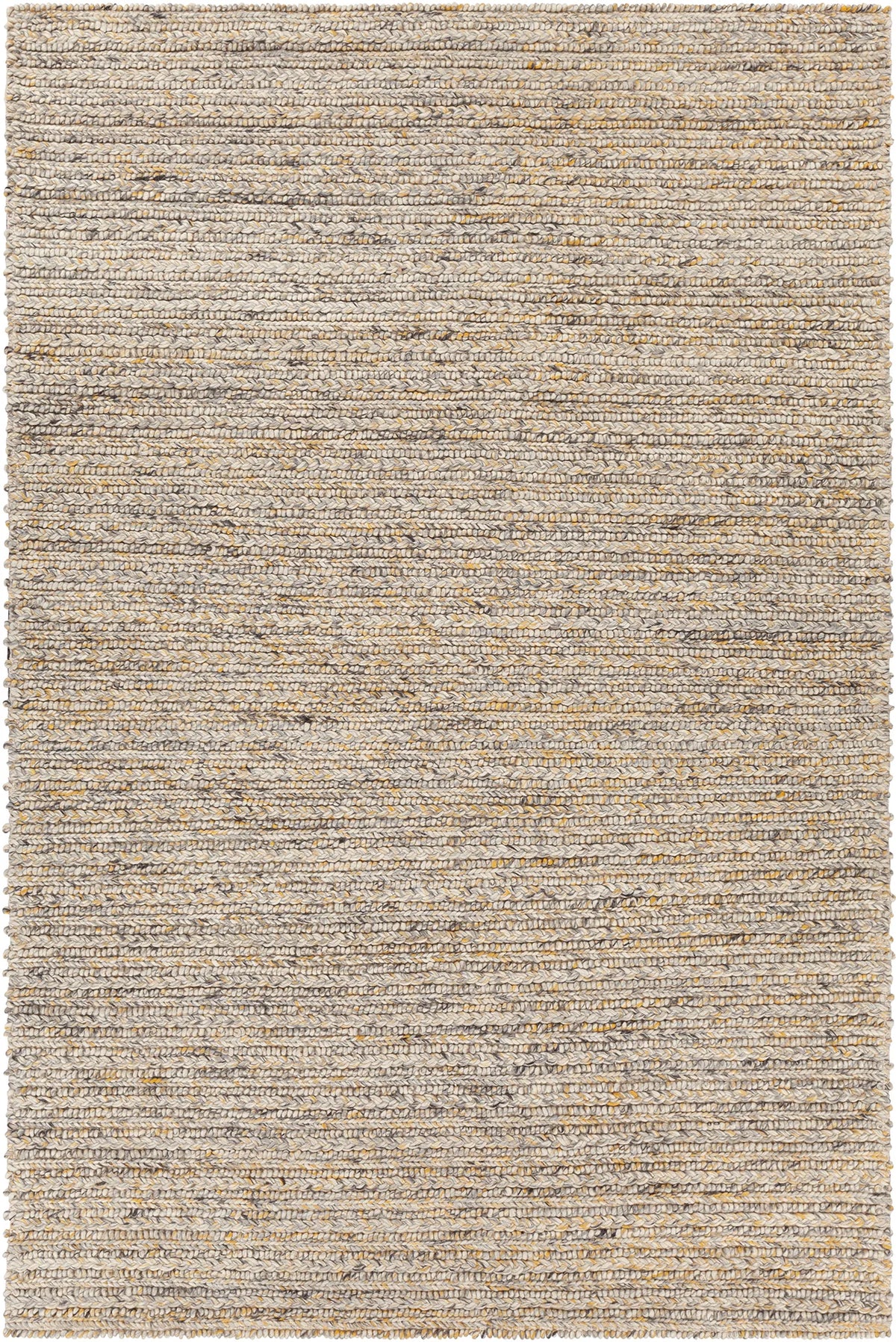 Chandra Sylvie SYL-48003 Yellow and Grey and White rug, flat view