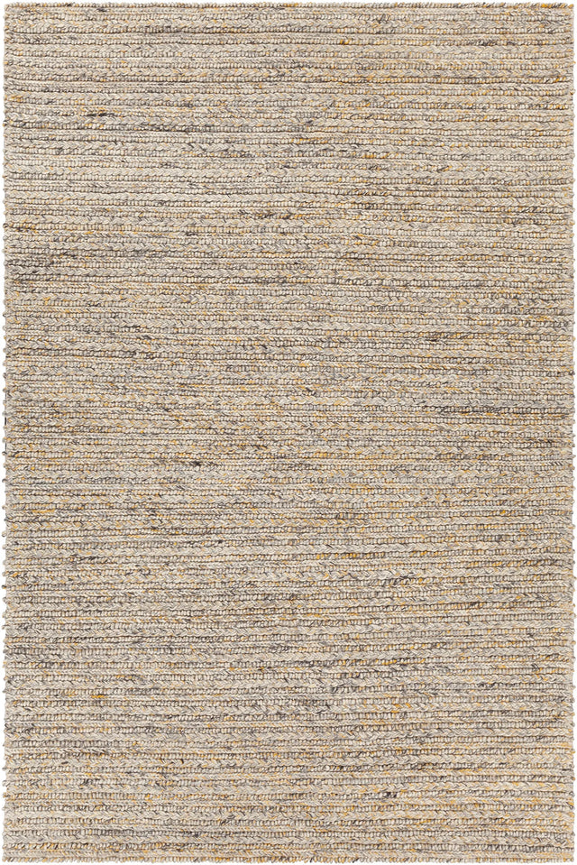 Chandra Sylvie SYL-48003 Yellow and Grey and White rug, flat view