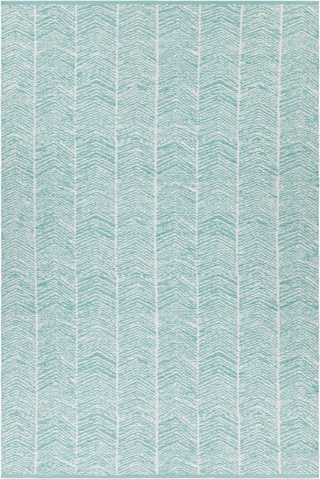 Chandra Tanya TAN-45911 Teal and White rug, flat view