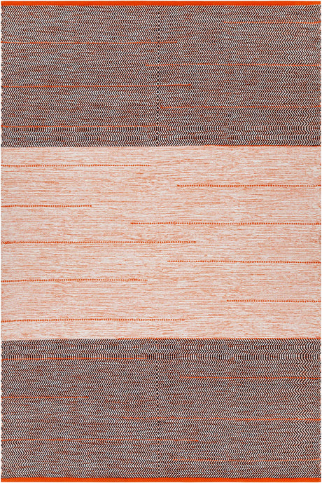 Chandra Tanya TAN-45926 Orange and Black rug, flat view