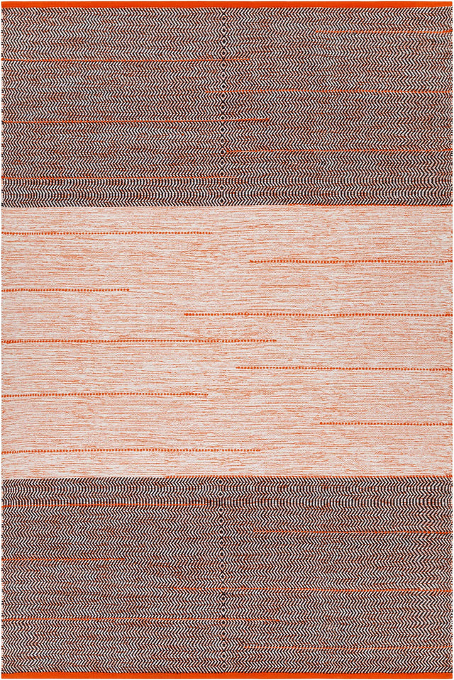 Chandra Tanya TAN-45926 Orange and Black rug, flat view
