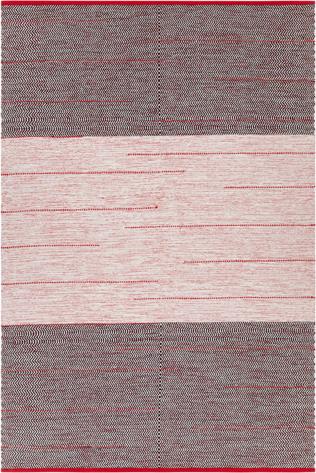 Chandra Tanya TAN-45927 Red and Black rug, flat view