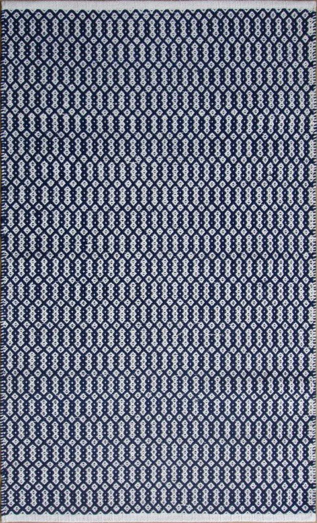Chandra Tanya TAN-45931 Navy and White rug, flat view