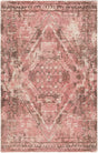 Chandra Tayla TAY-42401 Pink and brown and white rug, flat view