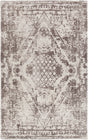Chandra Tayla TAY-42402 Grey and white and charcoal rug, flat view