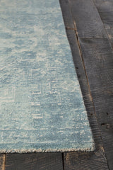 Chandra Tayla TAY-42403 Blue and White rug, corner detail