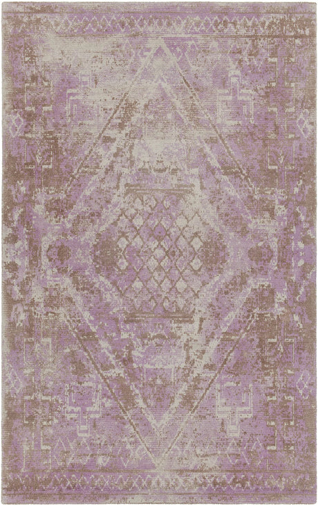 Chandra Tayla TAY-42406 Pink and brown and beige rug, flat view