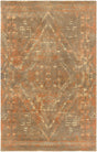 Chandra Tayla TAY-42407 rust and brown and beige rug, flat view