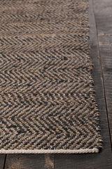 Chandra Tenola TEN-37601 Black rug, corner detail