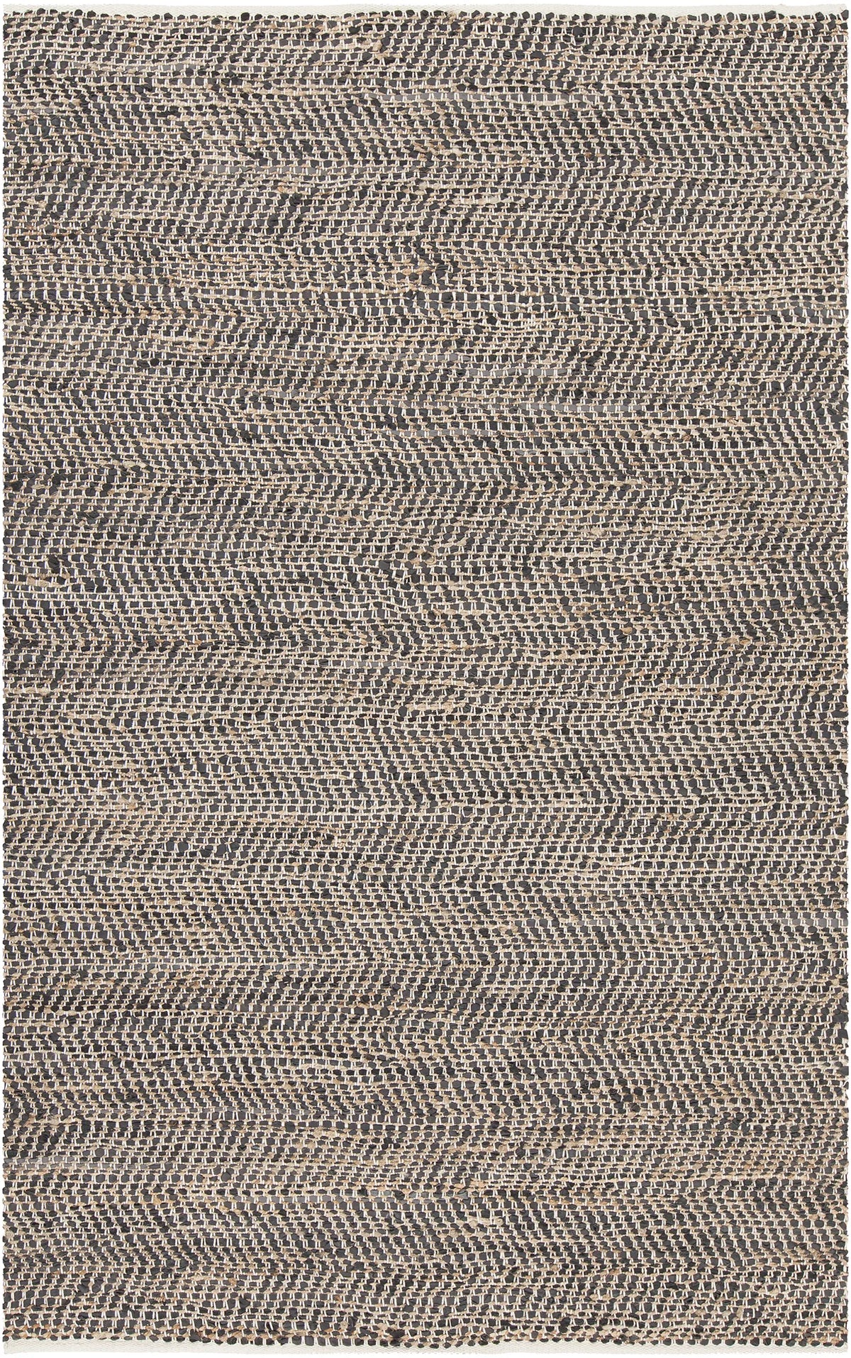 Chandra Tenola TEN-37601 Black rug, flat view