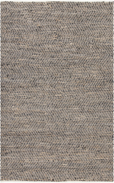 Chandra Tenola TEN-37601 Black rug, flat view