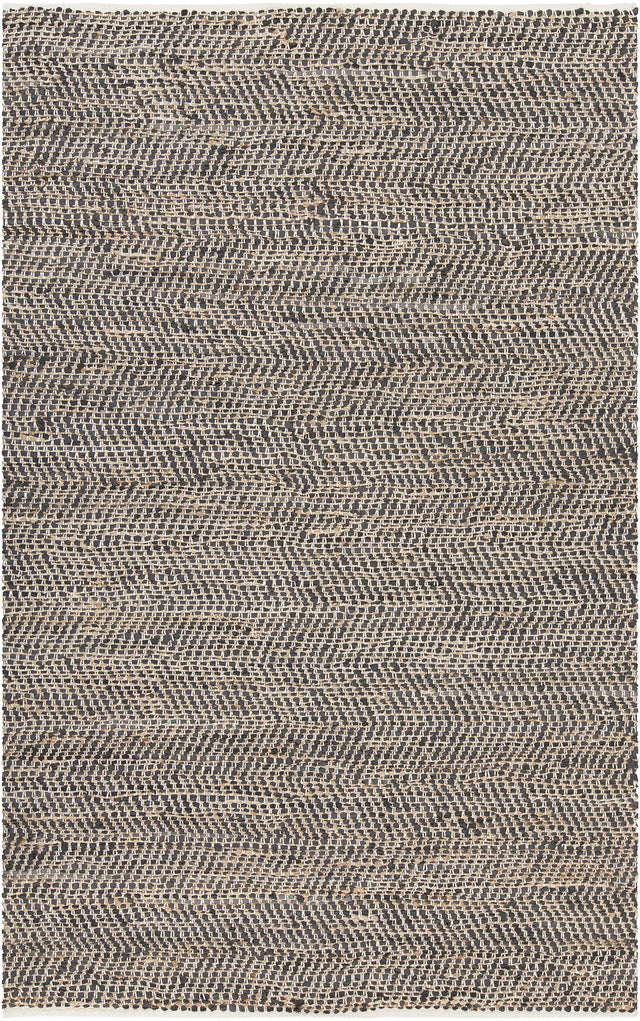 Chandra Tenola TEN-37601 Black rug, flat view