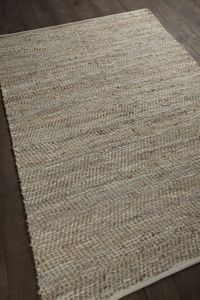 Chandra Tenola TEN-37602 Silver rug, angled side view