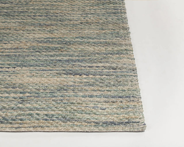 Chandra Tessa TES-46401 Blue and Natural rug, corner detail