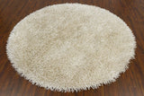 Chandra Tirish TIR-19304 White round rug, flat view