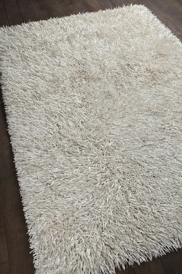 Chandra Tirish TIR-19304 White rug, angled side view