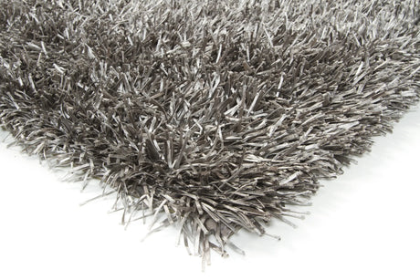 Chandra Tirish TIR-19306 Grey rug, corner detail