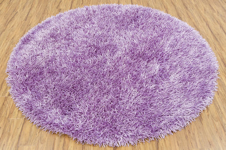 Chandra Tirish TIR-19308 Purple round rug, flat view