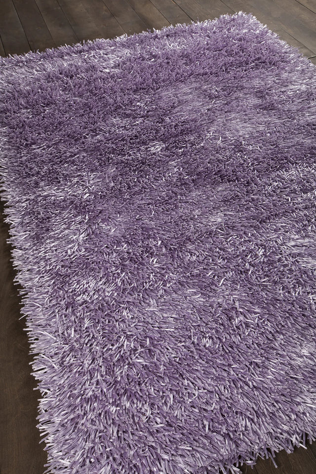 Chandra Tirish TIR-19308 Purple rug, angled side view