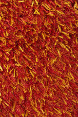 Chandra Tulip TUL-17400 Red and Yellow rug, texture close-up