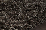 Chandra Tyra TYR-43600 Brown and Black and Beige rug, side detail view