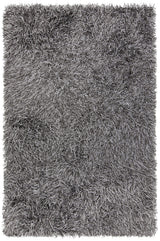 Chandra Tyra TYR-43601 Grey and Black rug, flat view