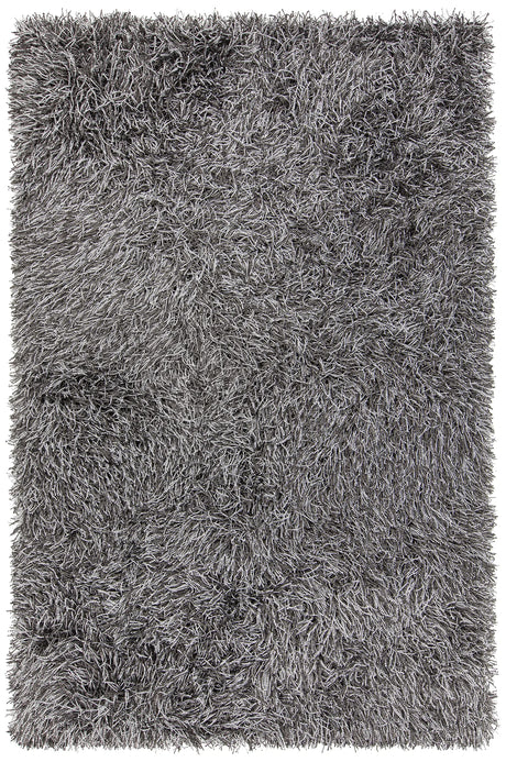 Chandra Tyra TYR-43601 Grey and Black rug, flat view