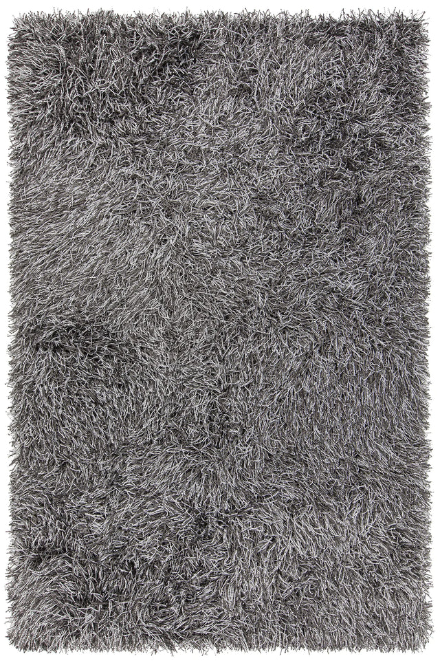 Chandra Tyra TYR-43601 Grey and Black rug, flat view